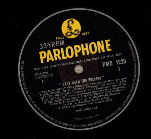 Stay With The Hollies-Parlophone-Vinyl LP-VG/Ex-