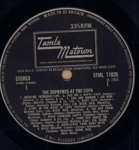 At The Copa-Tamla Motown-Vinyl LP-VG+/VG+
