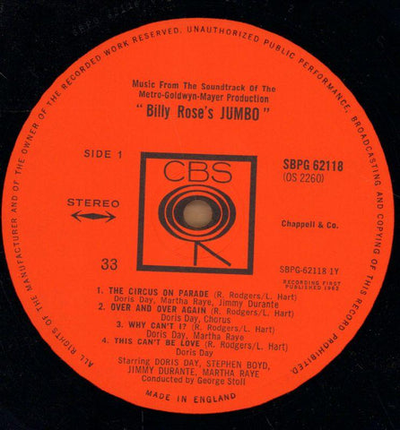Jumbo-CBS-Vinyl LP-Ex/VG+