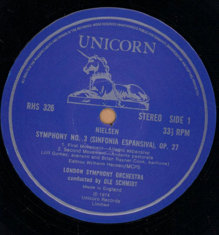 Symphony No.3-Unicorn-Vinyl LP-VG+/Ex
