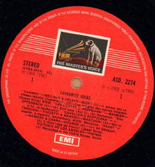 Favourite Arias-HMV-Vinyl LP-Ex/Ex+