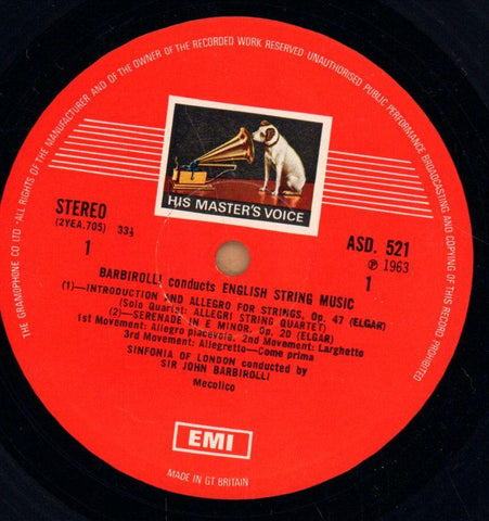 English String Music-HMV-Vinyl LP-VG/VG