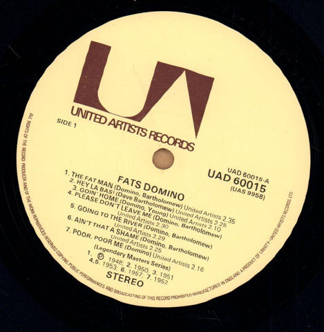 Fats Domino-United Artist-2x12" Vinyl LP Gatefold-VG/VG
