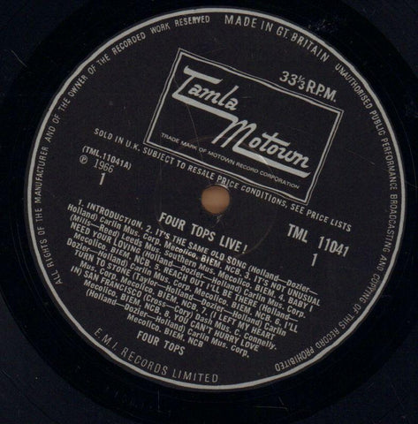 Live-Tamla Motown-Vinyl LP-VG/VG+