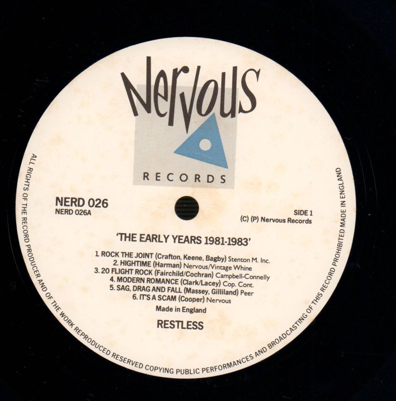 The Early Years 1981-83-Nervous-Vinyl LP-Ex+/Ex+