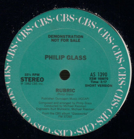 Rubric-CBS-12" Vinyl-VG/NM-