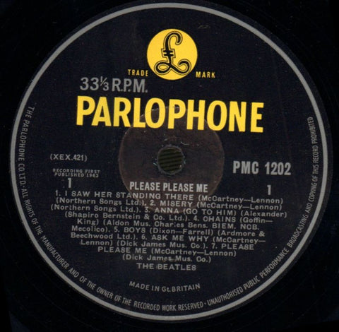 Please Please Me-Parlophone-Vinyl LP-VG+/Ex+