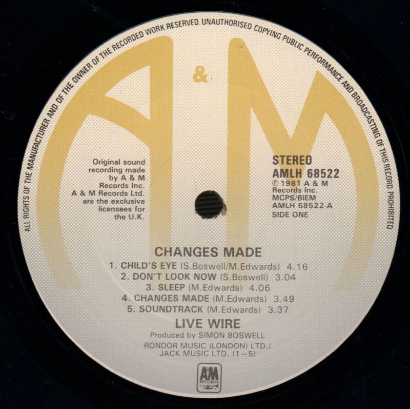 Changes Made-A&M-Vinyl LP-Ex/NM