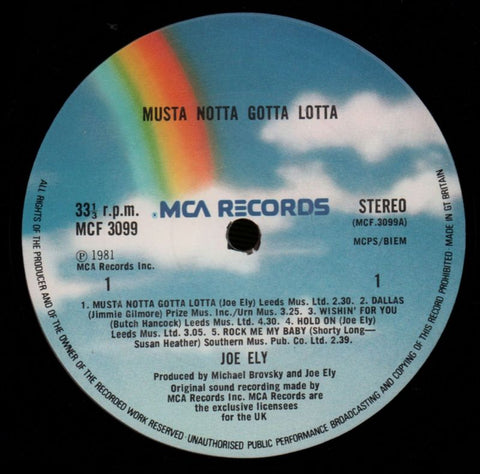 Musta Notta Gotta Lotta-MCA-Vinyl LP-VG+/Ex+