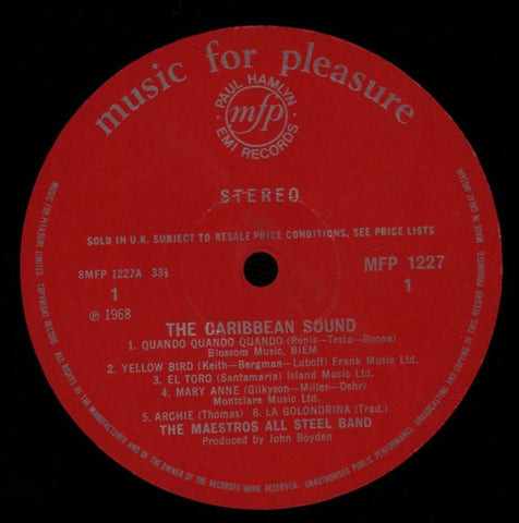 The Caribbean Sound-MFP-Vinyl LP-Ex/Ex