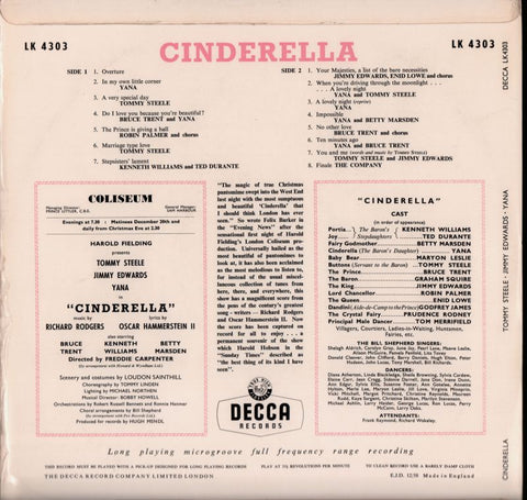 Cinderella-Decca-Vinyl LP-VG/Ex-