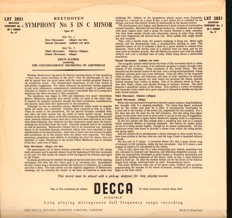 Symphony No.5 In C Minor-Decca-Vinyl LP-Ex-/VG+