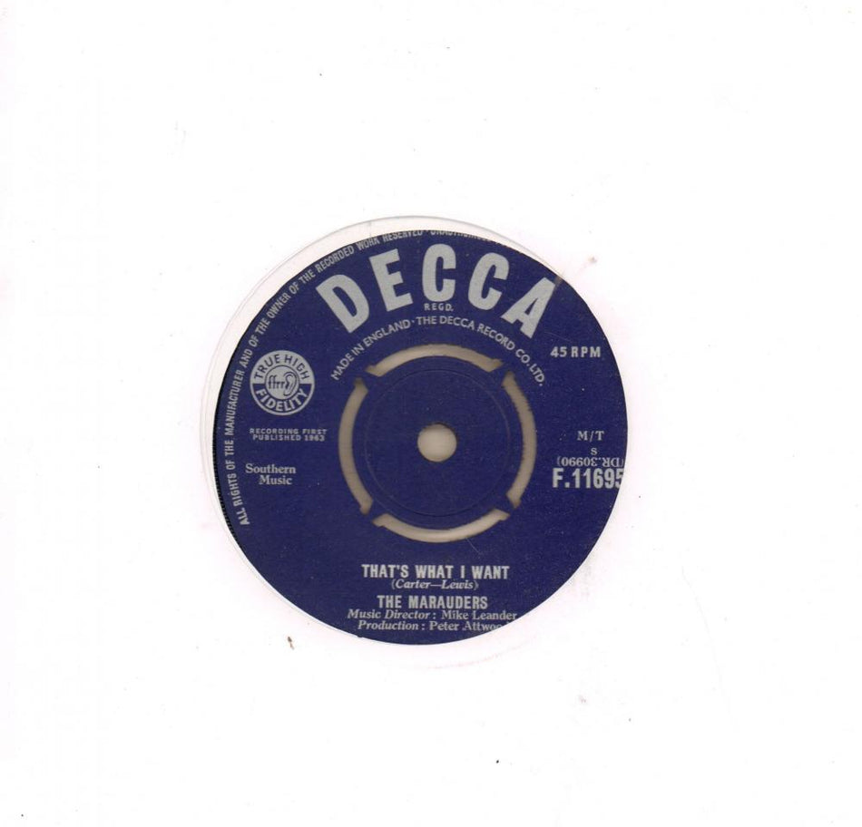 That's What I Want-Decca-7" Vinyl