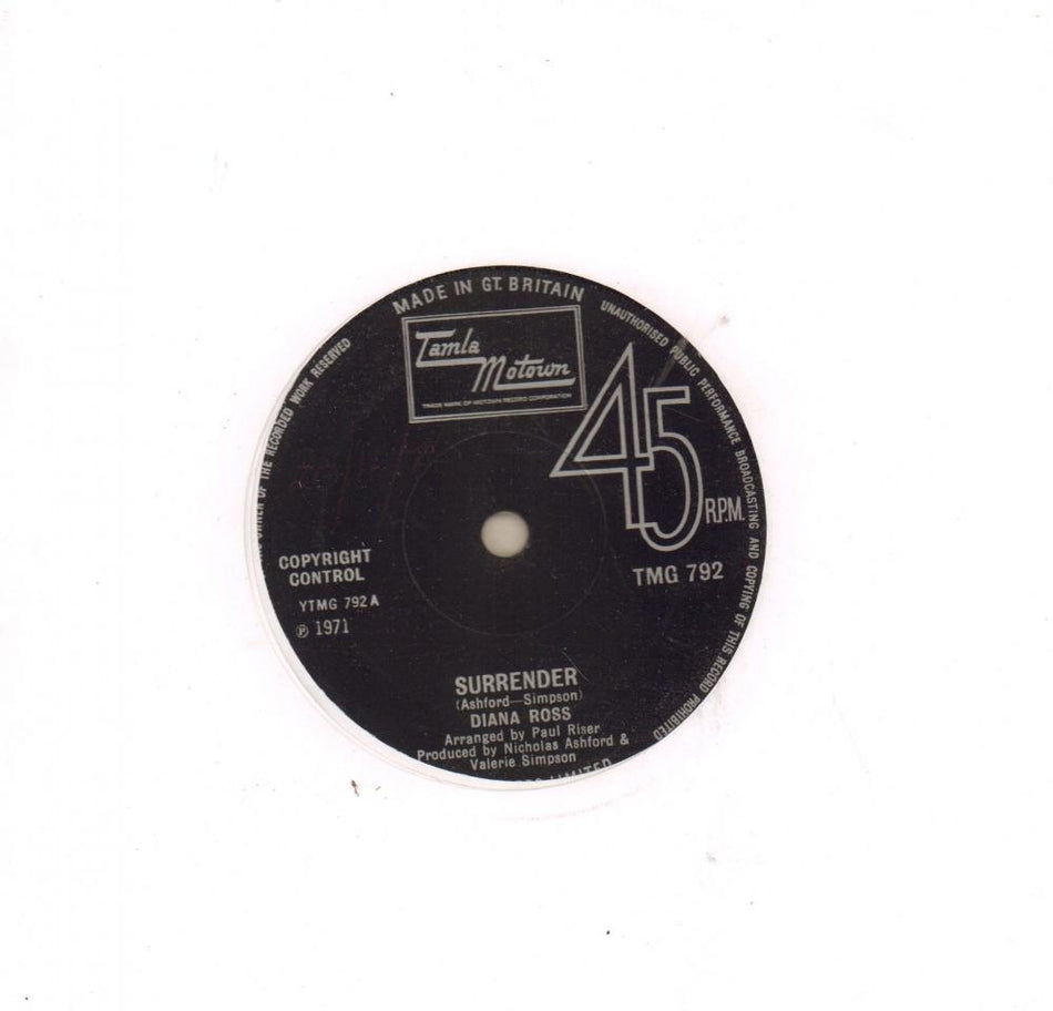 Surrender-Tamla Motown-7" Vinyl