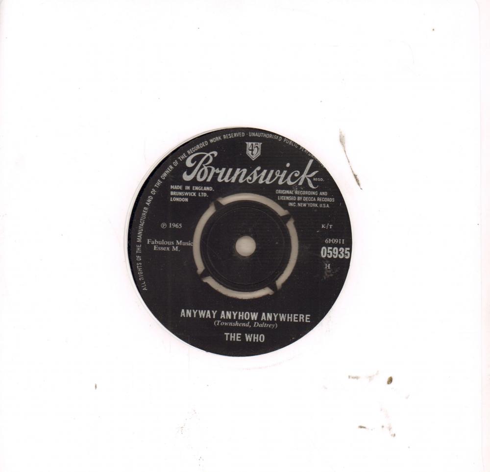 Anyway Anyhow Anywhere-Brunswick-7" Vinyl