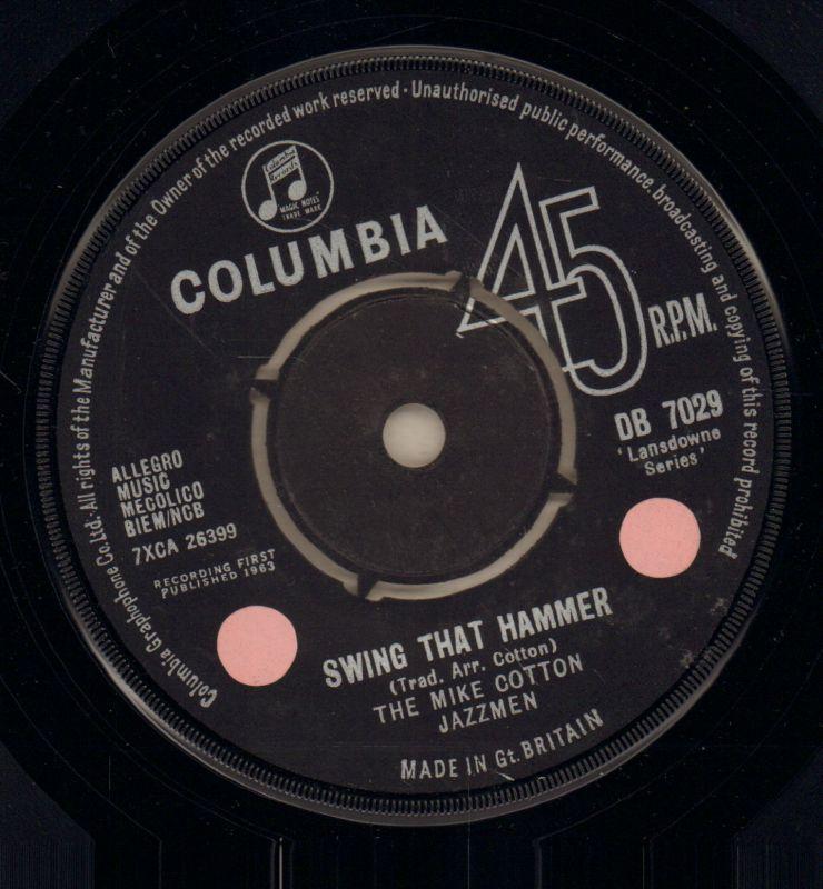 Heartaches/ Swing That Hammer-Columbia-7" Vinyl-Ex/Ex-