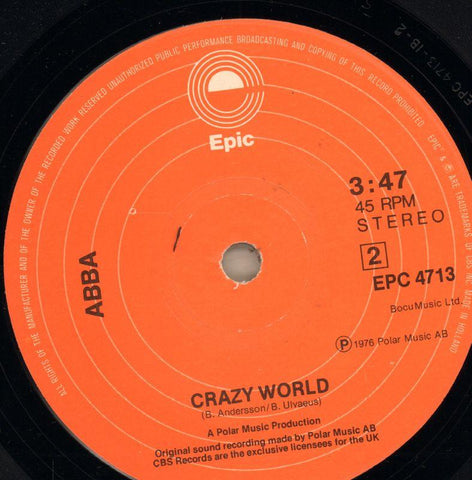 Money,Money,Money/ Crazy World-Epic-7" Vinyl-Ex/VG