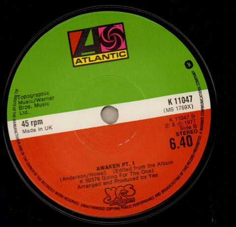 Going For The One/ Awaken-Atlantic-7" Vinyl-Ex/Ex