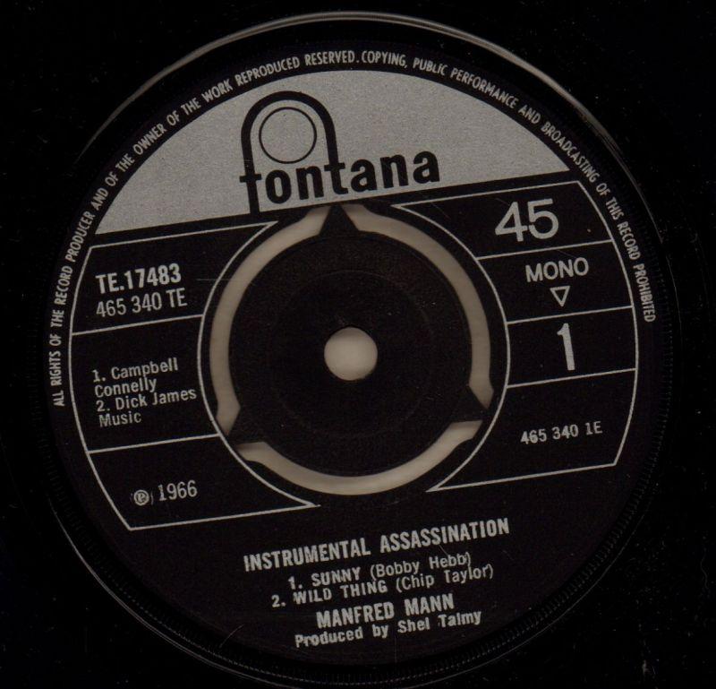 Instrumental Assassination EP-Fontana-7" Vinyl P/S-Ex/Ex+