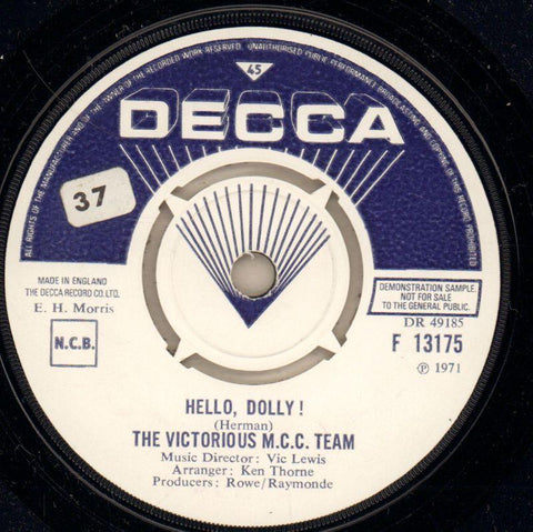 The Ashes Song/ Hello Dolly!-Decca-7" Vinyl-Ex/Ex+