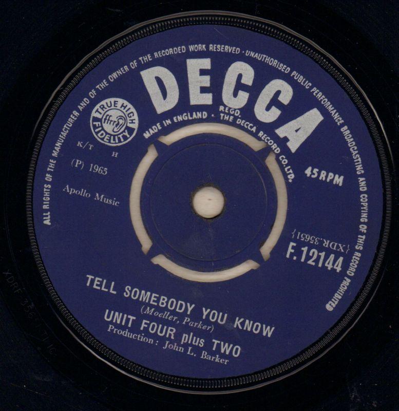 Never Been In Love Like This Before/ Tell Somebody You Know-Decca-7" Vinyl-Ex/VG+