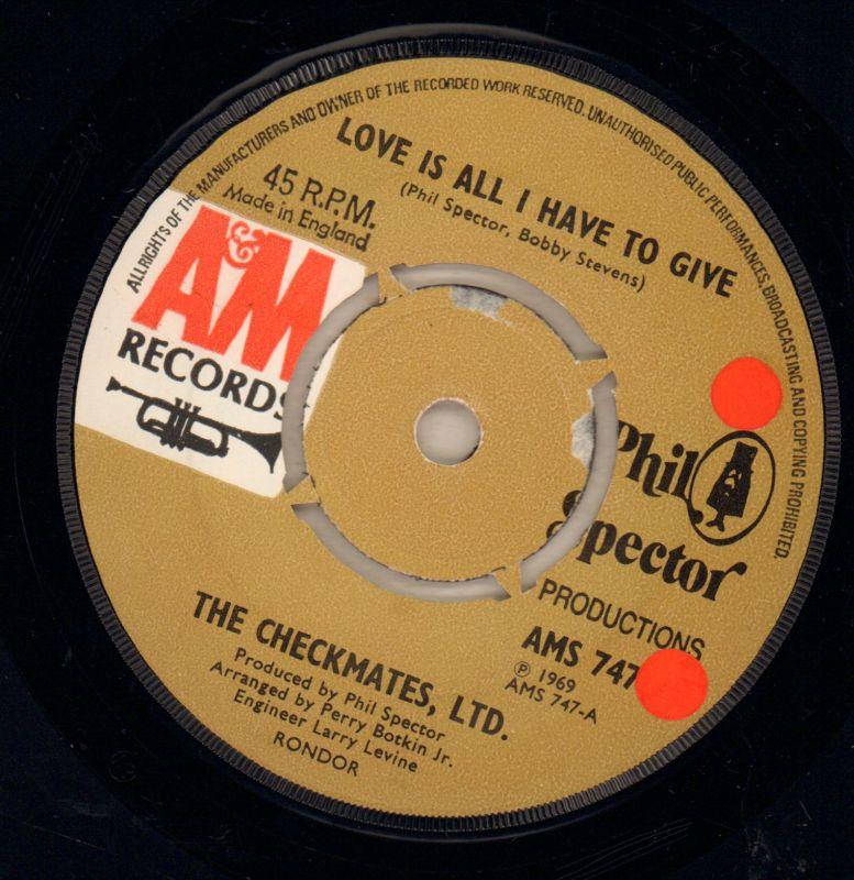 Love Is All I Have To Give / Never Should Have lIed-A&M-7" Vinyl