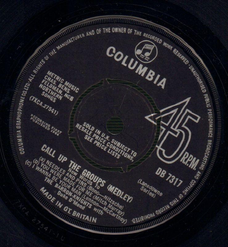 Call Up The Groups Medley-Columbia-7" Vinyl