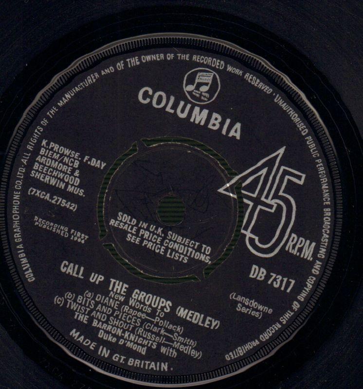 Call Up The Groups Medley-Columbia-7" Vinyl-Ex/VG+
