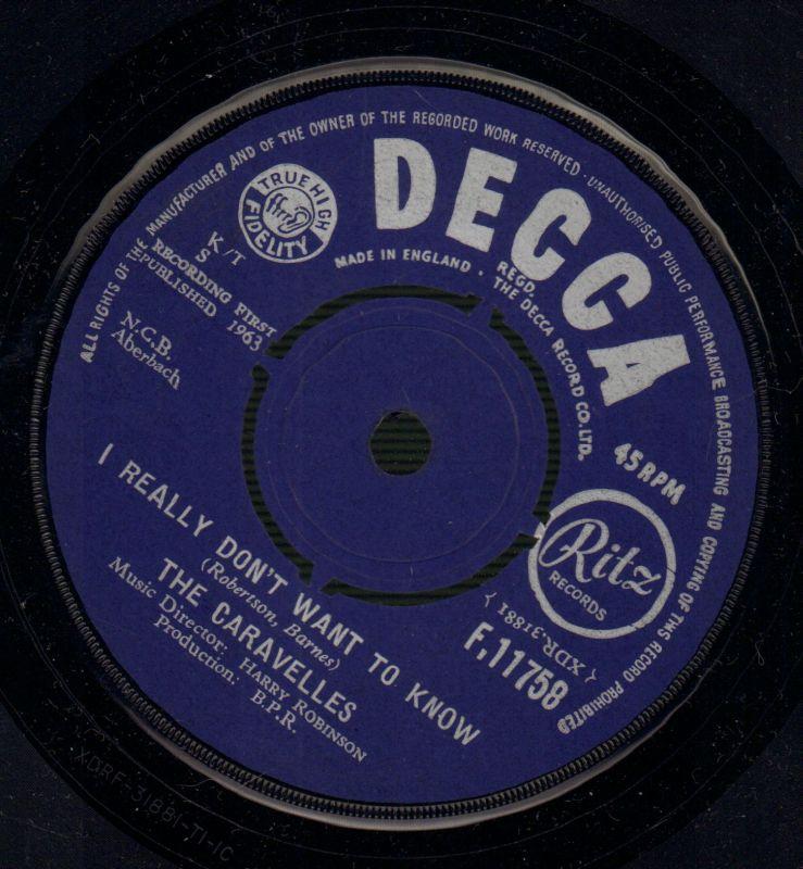 I Really Don't Want To Know / I Was Wrong-Decca-7" Vinyl