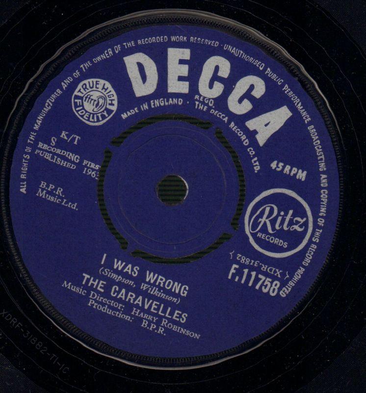 I Really Don't Want To Know/ I Was Wrong-Decca-7" Vinyl-Ex/Ex