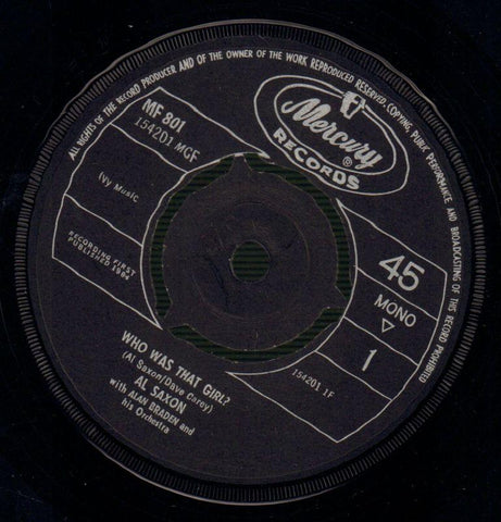 Who Was That Girl / All Night Long-Mercury-7" Vinyl