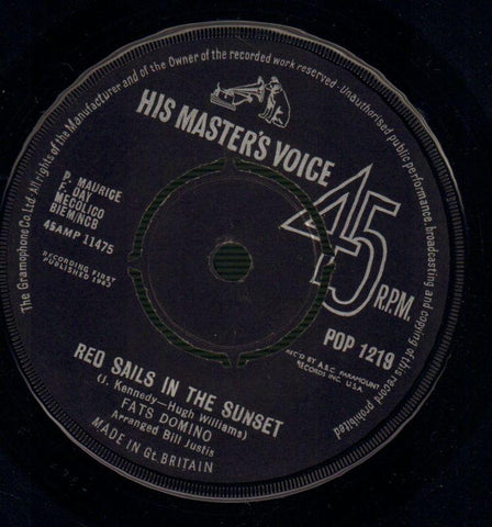 Song For Rosemary/ Red Sails In The Sunset-HMV-7" Vinyl-Ex/VG+