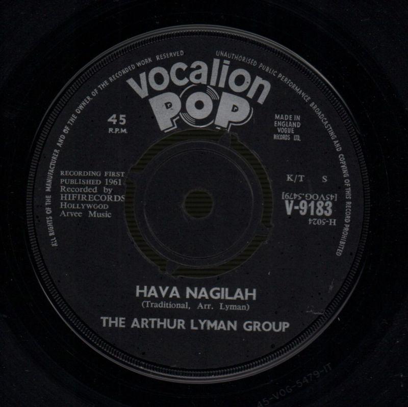 Hava Nagilah/ Yellow Bird-Vocalion-7" Vinyl-Ex/G+