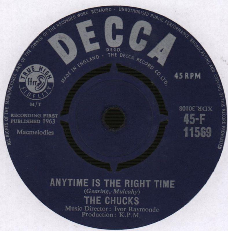 Loo-Be-Loo/ Anytime Is The Right Time-Decca-7" Vinyl-Ex/VG+