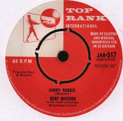Easy Beat/ Sorry Robbie-Top Rank-7" Vinyl-Ex/VG
