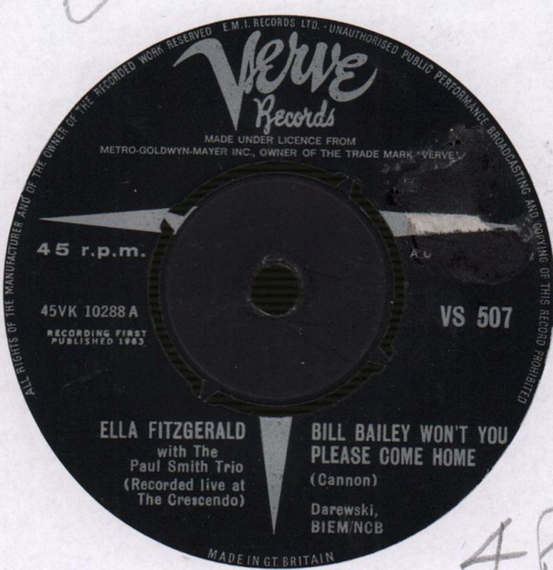 Bill Bailey Won't You Please Come Home / Ol' Man Mose-Verve-7" Vinyl