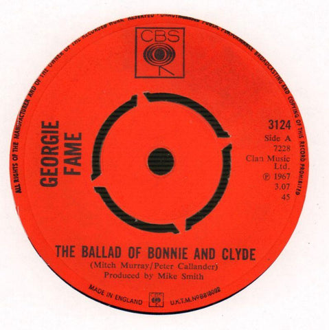Beware Of The Dog/ The Ballad Of Bonnie And Clyde-CBS-7" Vinyl-Ex/VG