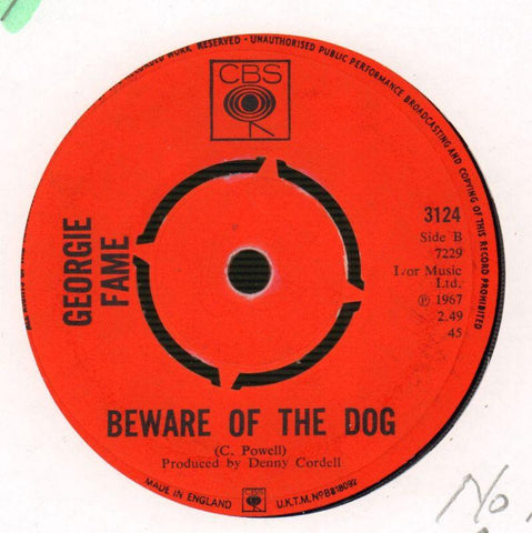 Beware Of The Dog / The Ballad Of Bonnie And Clyde-CBS-7" Vinyl