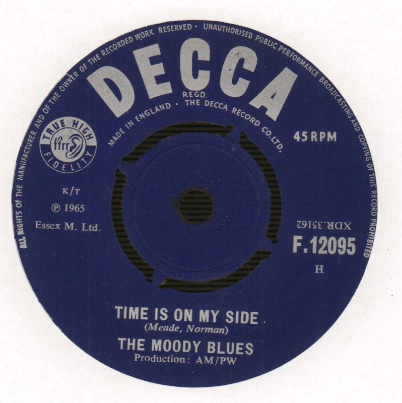 I Don't Want To Go On Without You/ Time Is On My Side-Decca-7" Vinyl-Ex/Ex-