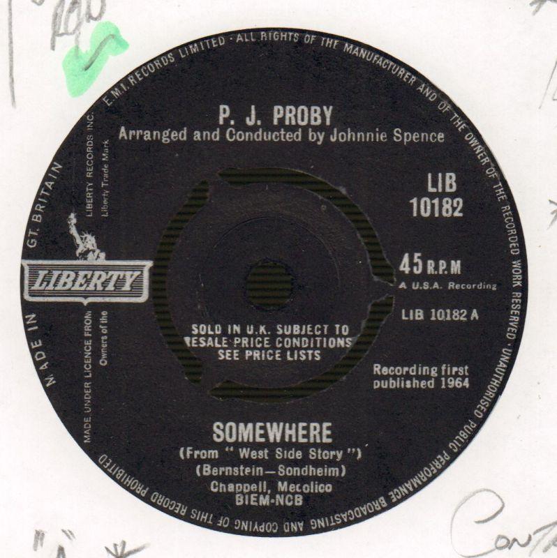 Somewhere / Just Like Him-Liberty-7" Vinyl
