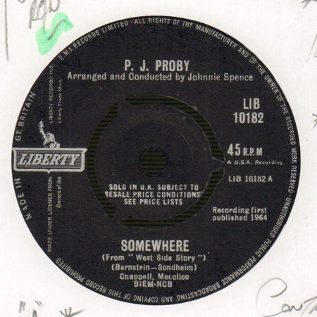 Somewhere / Just Like Him-Liberty-7" Vinyl