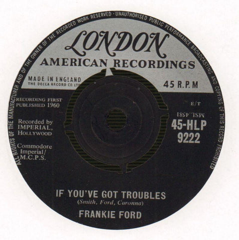 You Talk Too Much/ If You've Got Troubles-London-7" Vinyl-Ex/VG+