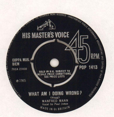Oh No, Not My Baby/ What Am I Doing Wrong-POP-7" Vinyl-Ex/VG+