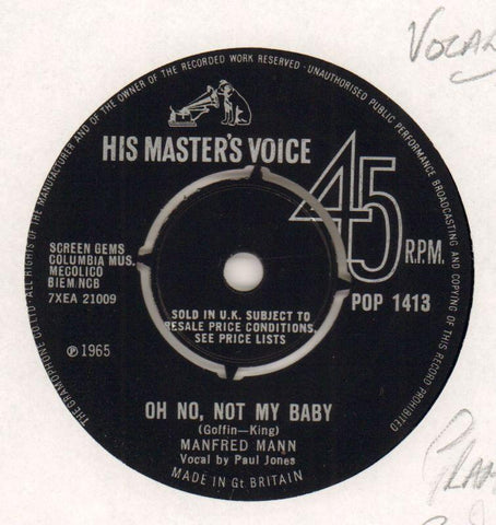 Oh No, Not My Baby / What Am I Doing Wrong-POP-7" Vinyl