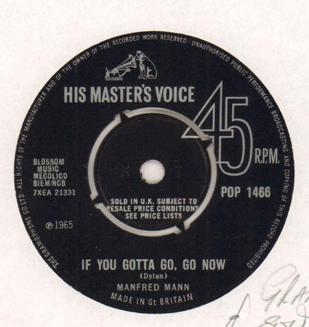 If You Gotta Go Go Now / Stay Around-HMV-7" Vinyl