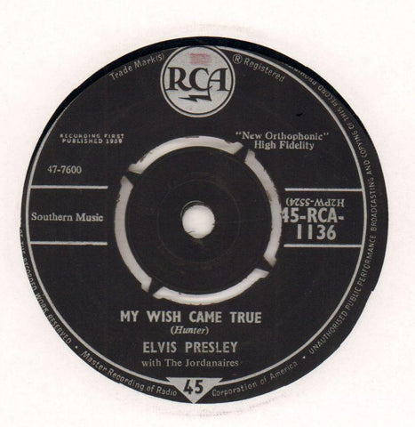 A Big Hunk O'Love/ My Wish Came True-RCA-7" Vinyl-Ex/G+