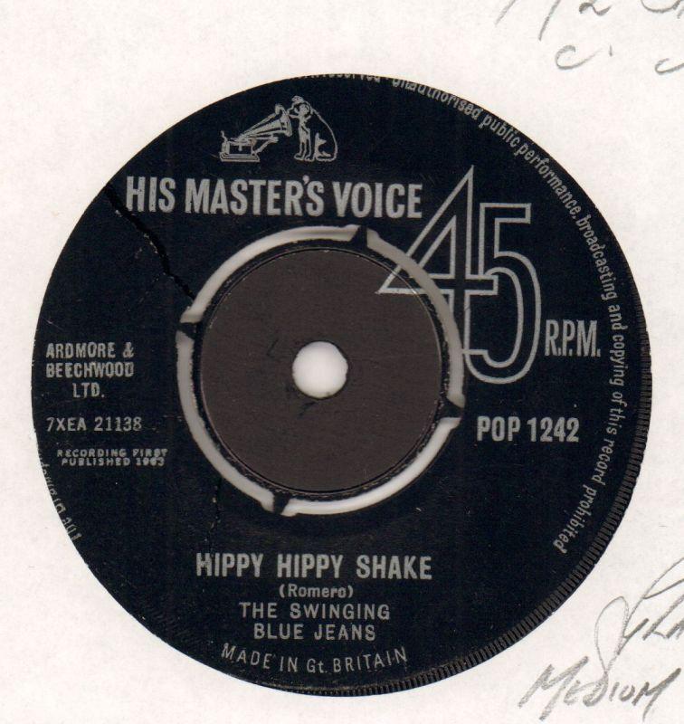Hippy Hippy Shake / Now I Must Go-HMV-7" Vinyl