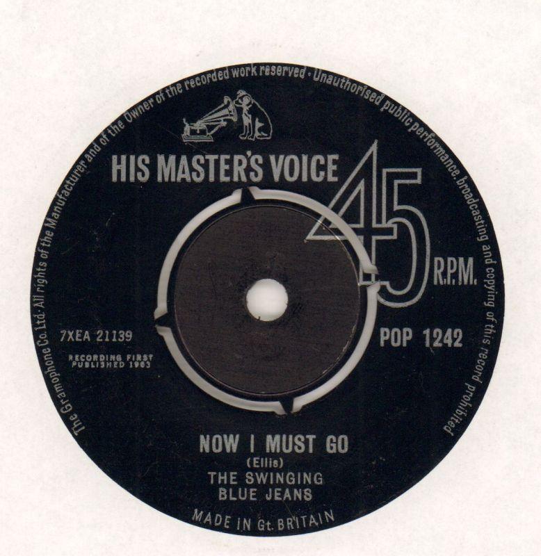 Hippy Hippy Shake/ Now I Must Go-HMV-7" Vinyl-Ex/G+