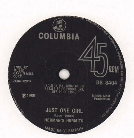 Sleepy Joe/ Just One Girl-Columbia-7" Vinyl-Ex/VG+