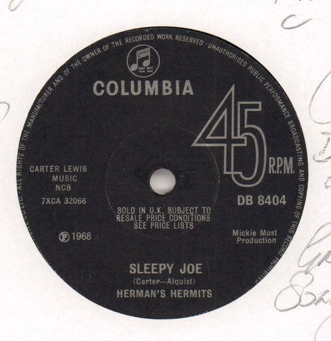 Sleepy Joe / Just One Girl-Columbia-7" Vinyl